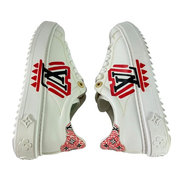 LOUIS VUITTON White Leather LV Crafty Time Out Women's Sneakers 36 - 6US - Picture 10 of 12